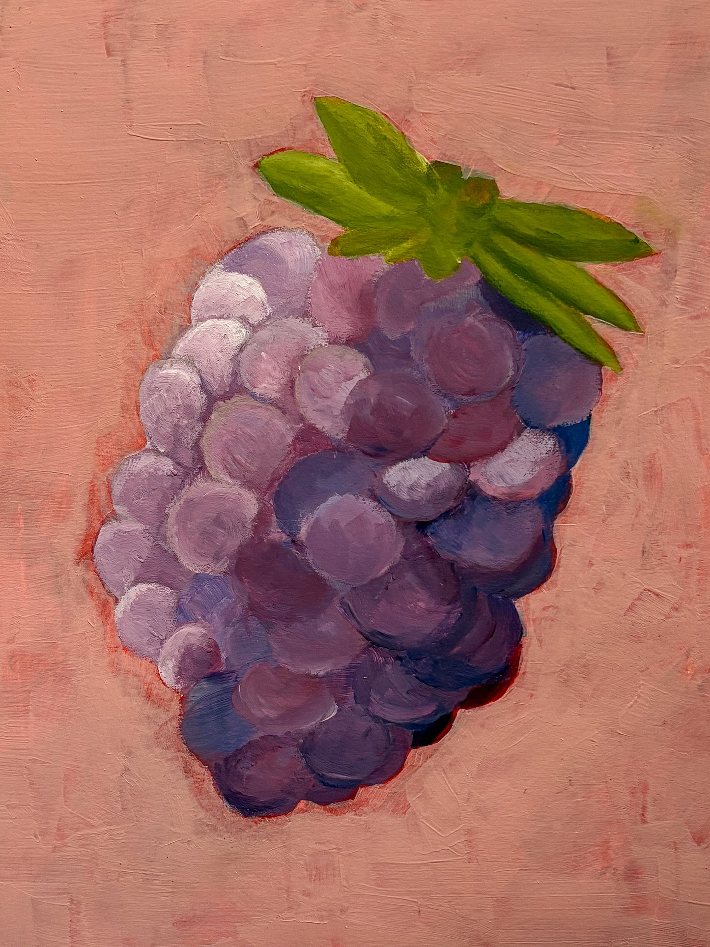 Purple Grapes - Acrylic original marker - 9 x 12