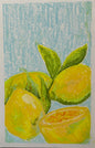 Lemon - oil pastel original - 5.5 x 8.5
