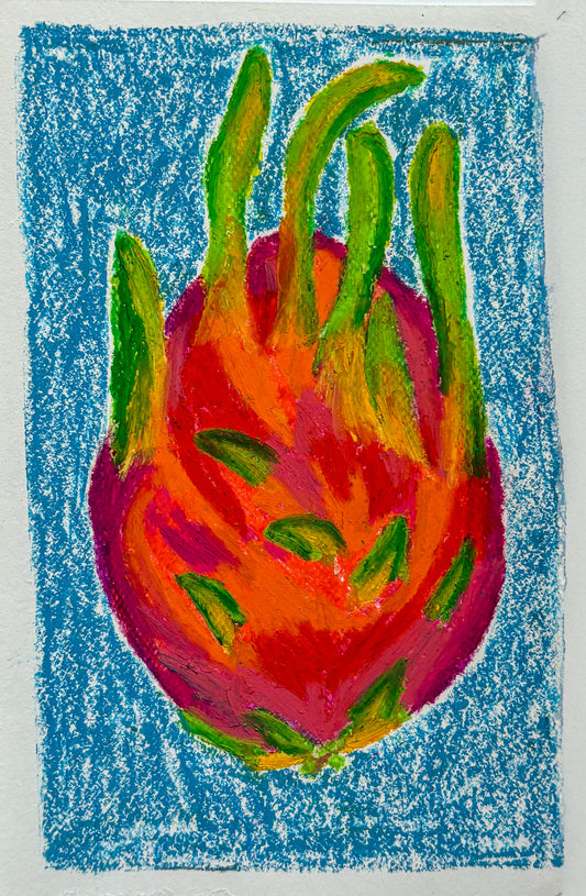 Dragon fruit 2 - oil paste original - 5.5 x 8.5