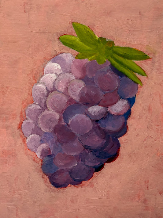 Purple Grapes - Acrylic original marker - 9 x 12
